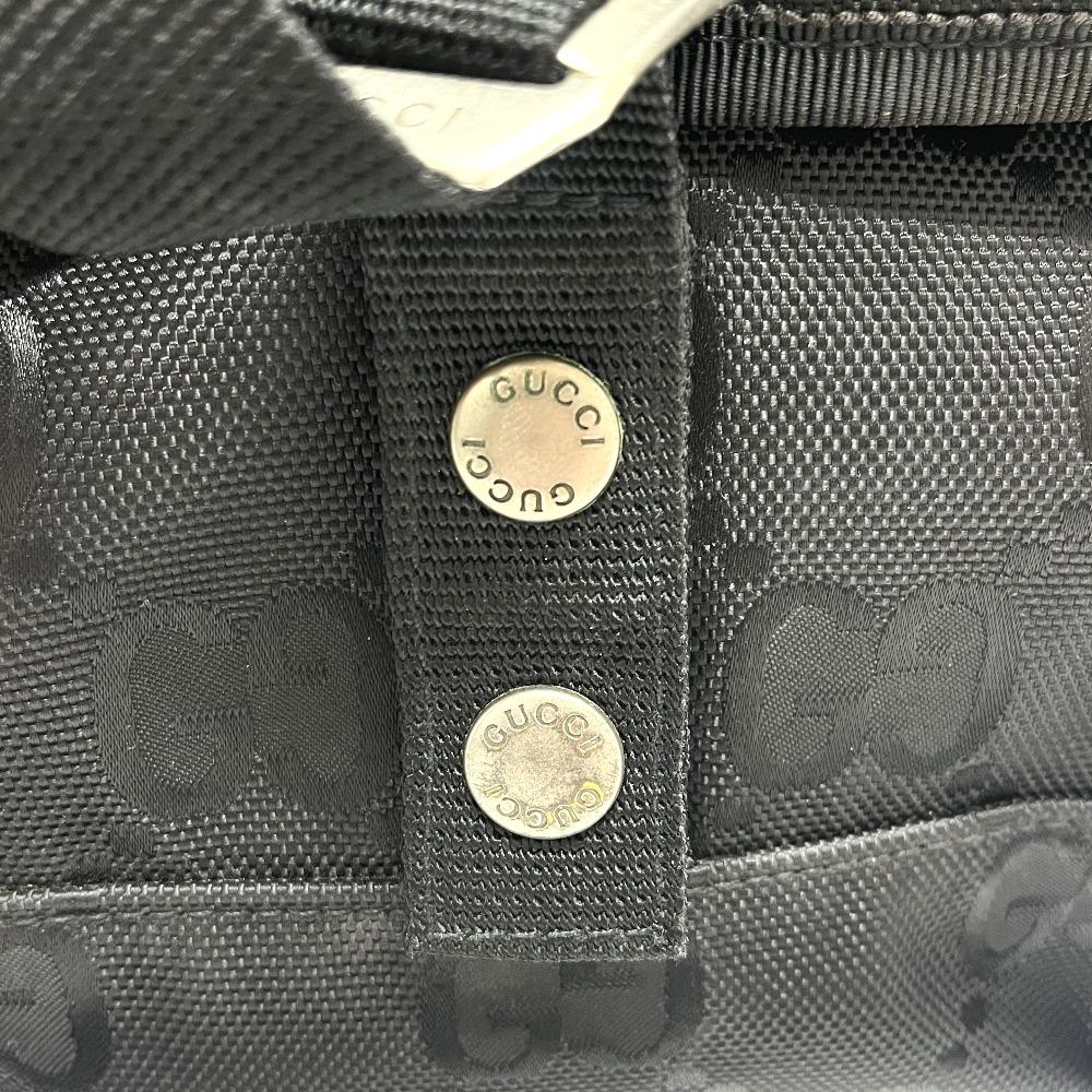 GUCCI 643858 Off the grid Messenger GG Nylon Bag Shoulder Bag Black/SilverHW