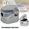 13-контактный, 12 В, прочный алюминиевый евророзеток для прицепа, водонепроницаемая сменная розетка с крышкой, электрический разъем для прицепа и лодки