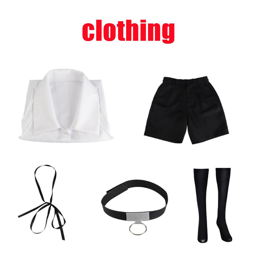 Anime Chainsaw Man Reze Cosplay Costume Shirt Shorts Bomb Wig Carnival Clothes Halloween Party Uniform Suit