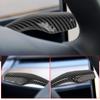 Interior Remodel Carbon Fiber Car Column Shift Knob Cover Decor Armor Steering Rod For Tesla Model 3 Y ABS