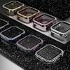Чехол Diamond PC с закаленным стеклом для Apple Watch Series 9 8 7 SE 6 5 4 3 2 1 Женские аксессуары Чехол+Защитная пленка для экрана для iWatch 45 мм 41 мм 44/40 мм