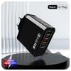 Быстрое зарядное устройство GaN с двумя портами PD65W для ЕС - Совместимо с компьютерами и планшетами