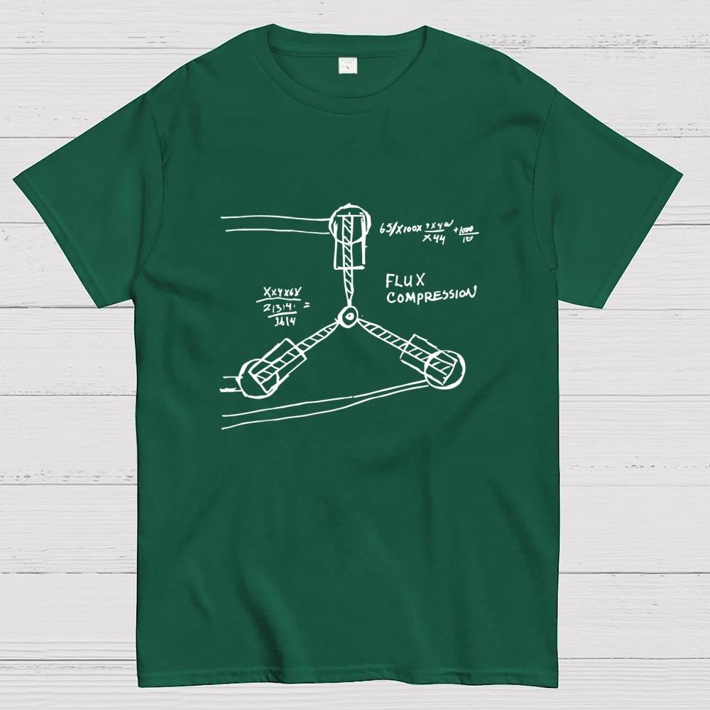 Flux Capacitor Sketch From Back To The Future Cotton Casual Cool Loose T-Shirt