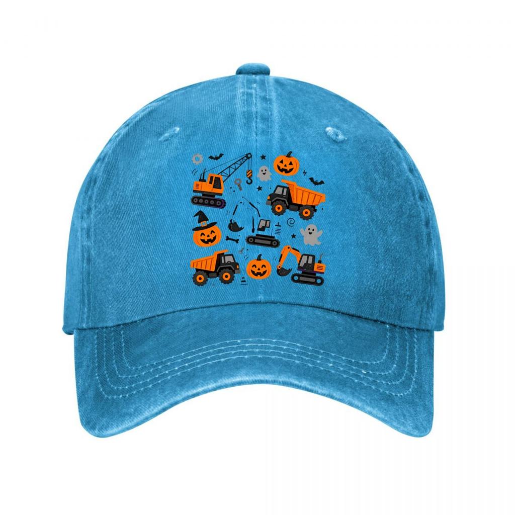 Halloween Construction Pumpkin Machi New Vintage Washed Cotton Baseball Cap Sun Hats