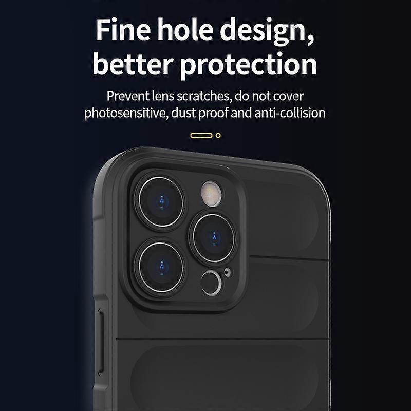 For iPhone 14 Plus Magic Shield TPU + Flannel Phone Case