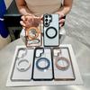 Покрытие Для Magsafe Скрытый Держатель Прозрачный Чехол Для Телефона Для Samsung Galaxy S26 S25 Ultra Ударопрочный Магнитный Беспроводная Зарядка Чехол