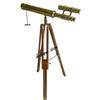 18 Inch Nautical Marine Spyglass Brass Desktop Telescope On Wooden Tripod Stand