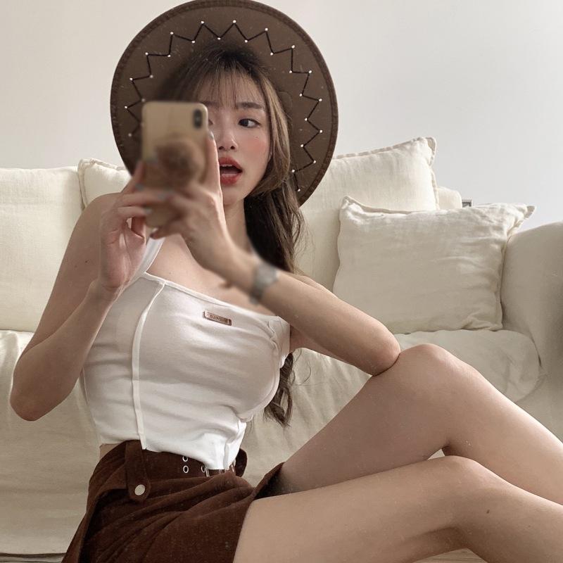 Женские вязаные майки-топы с халтером, облегающие, с открытым пупком