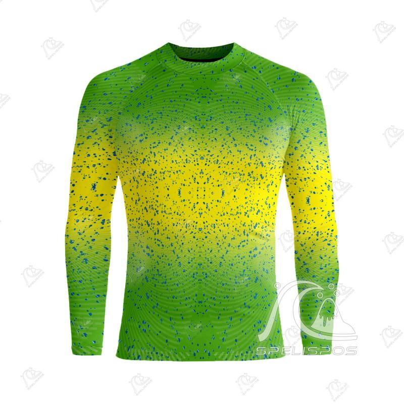 Mens Rash Guard Long Sleeve Surf Shirt UV Protection Quick Dry Swimwear Diving Snorkeling Water Sports