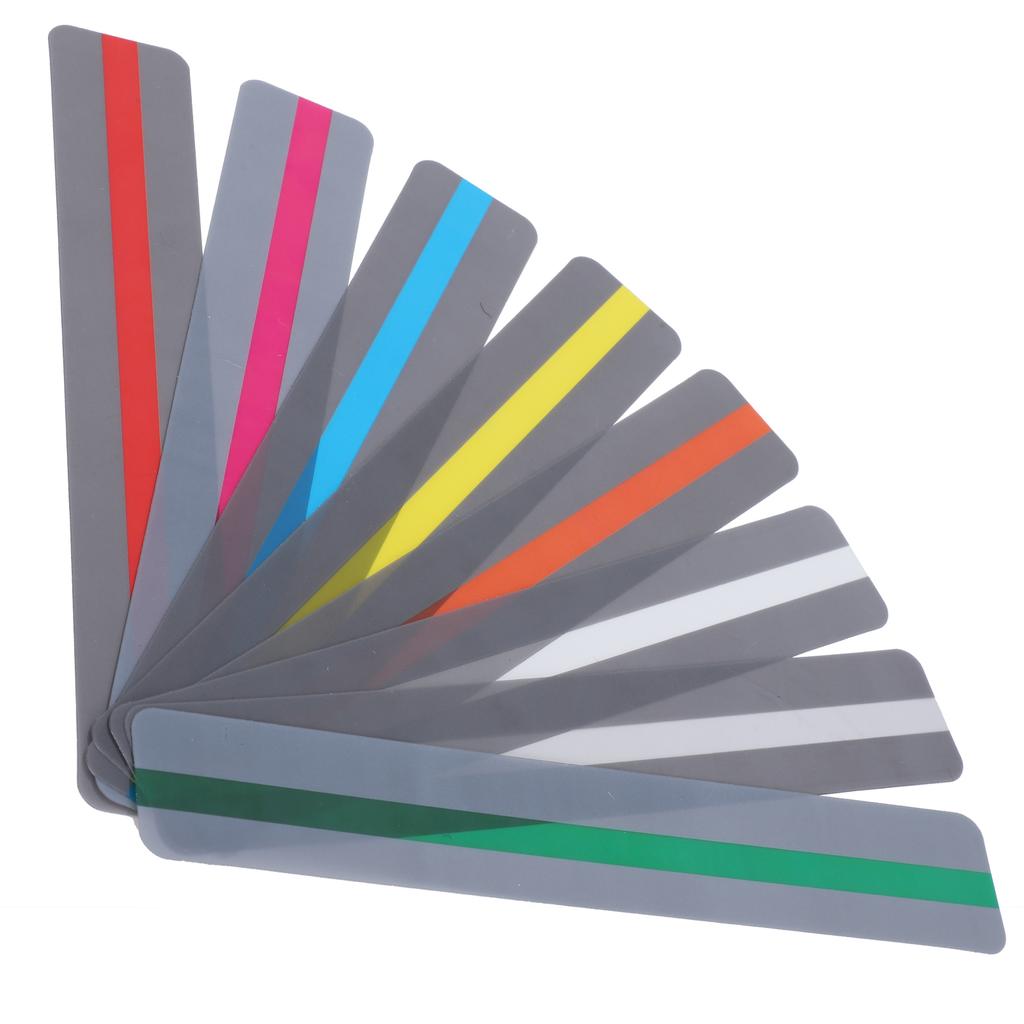 8 шт. полоски для чтения с направляющей подсветкой цветные накладки закладки пластиковый инструмент маленький