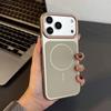 Однотонный матовый жесткий чехол для iPhone 13-17 Pro Max - Ударопрочный, Большое отверстие, Совместим с магнитами