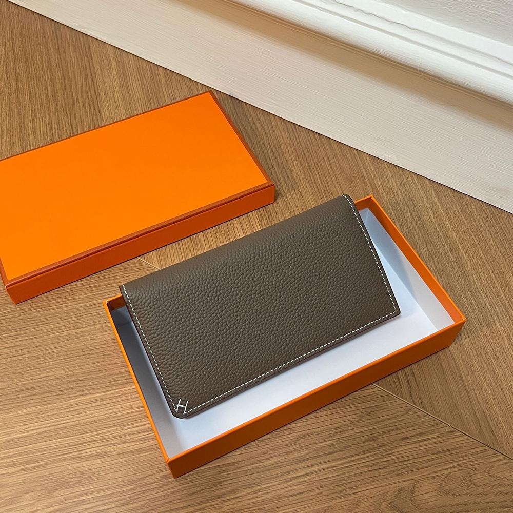 2025 Новые женские кошельки из натуральной кожи, длинный кошелек с нитью H, кошелек из первого слоя коровьей кожи для дам, двойной бумажник