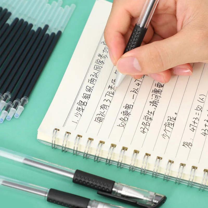 Набор из 6-25 шт. Гелевых ручек 0,5 мм Нейтральные ручки Черный/Синий/Красный Цвет Сменные стержни Плавное письмо Школьные канцелярские принадлежности