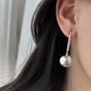 Серьги-подвески с круглыми шариками: Крючки из серебра 925 пробы в стиле ретро для женщин - Хип-хоп шарм и украшения на удачу