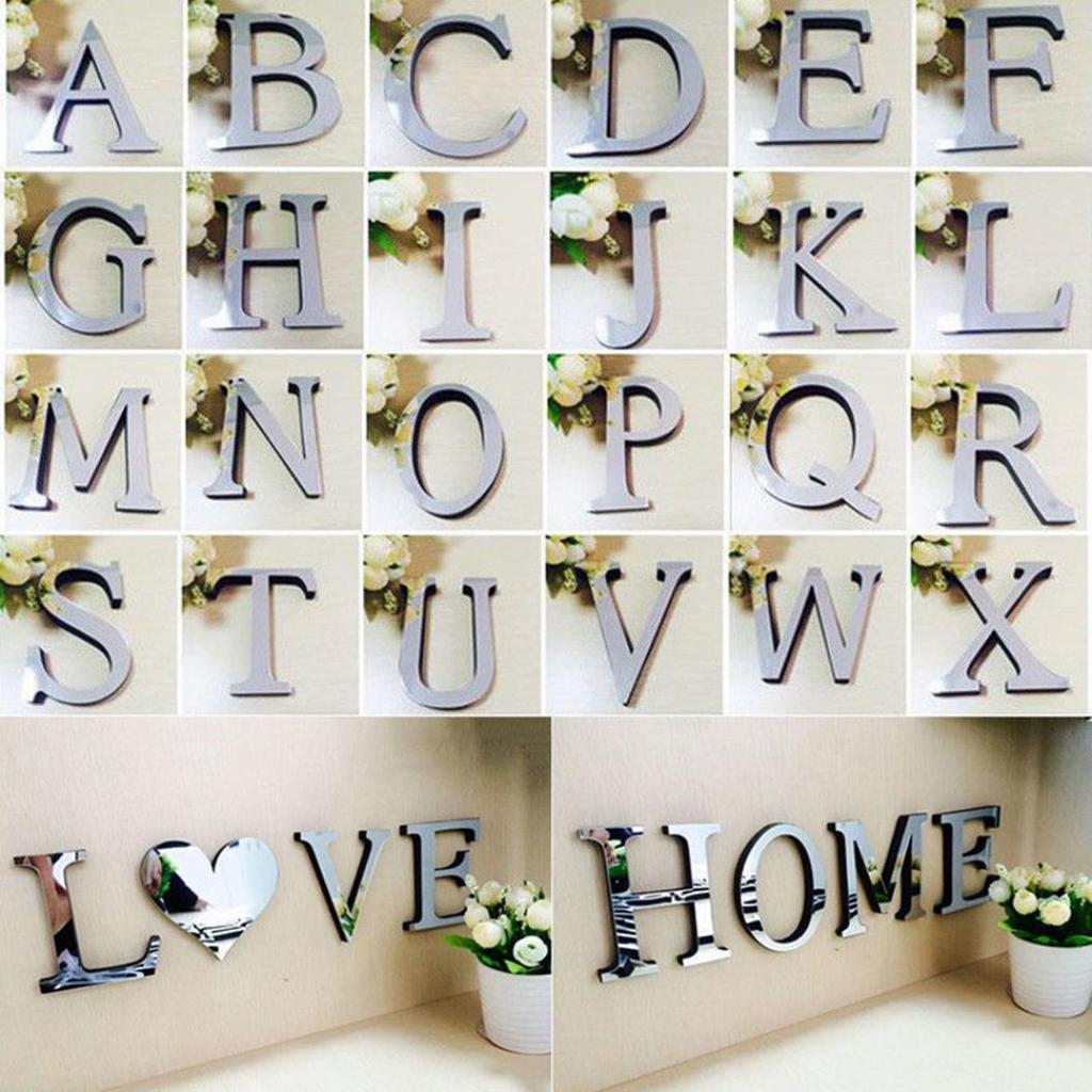 26 English Letters DIY 3D Decal Art Mural Wall Stickers Home Decor