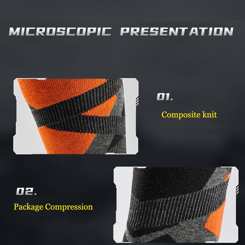 Лыжные носки для мужчин и женщин, дышащие компрессионные чулки, термоноски, теплые толстые зимние носки выше колена для занятий спортом на открытом воздухе