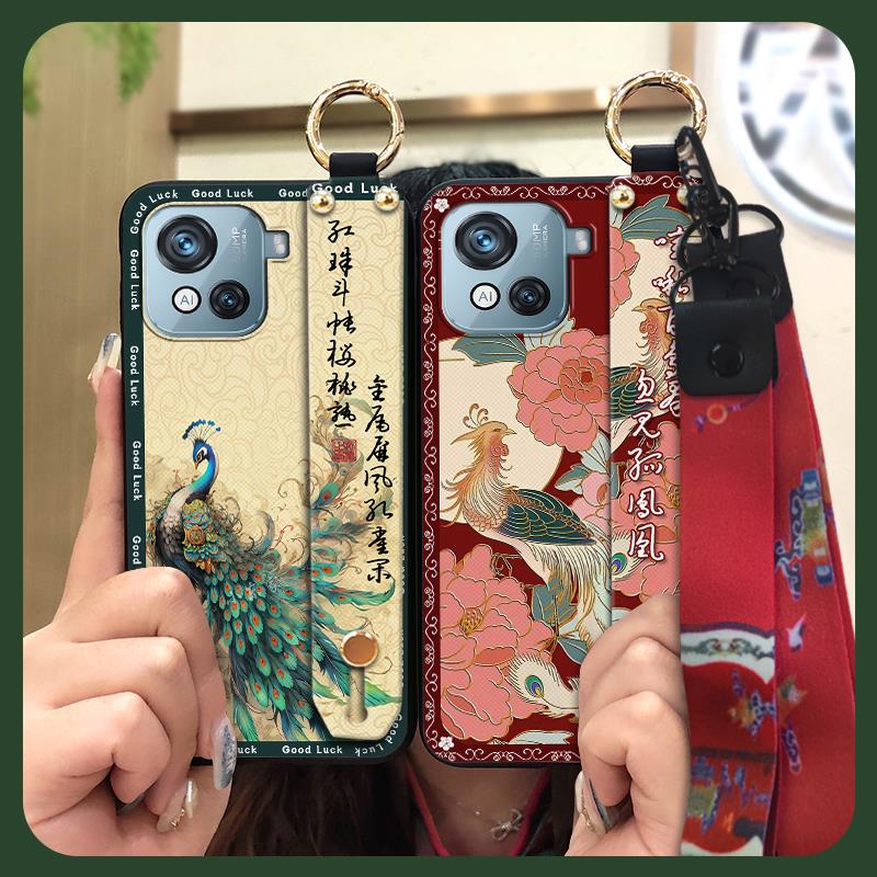 Прочный чехол для телефона для пожилой леди для Blackview Oscal C80 Задняя крышка Водонепроницаемый силиконовый держатель для телефона с кольцом Модный шнурок