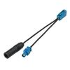 Hot Fakra Cable Car FM AM Radio Satellite Radio Antenna Adapter Wire Splitter Cable Fakra DIN 6" Auto Radio Antenna Cable