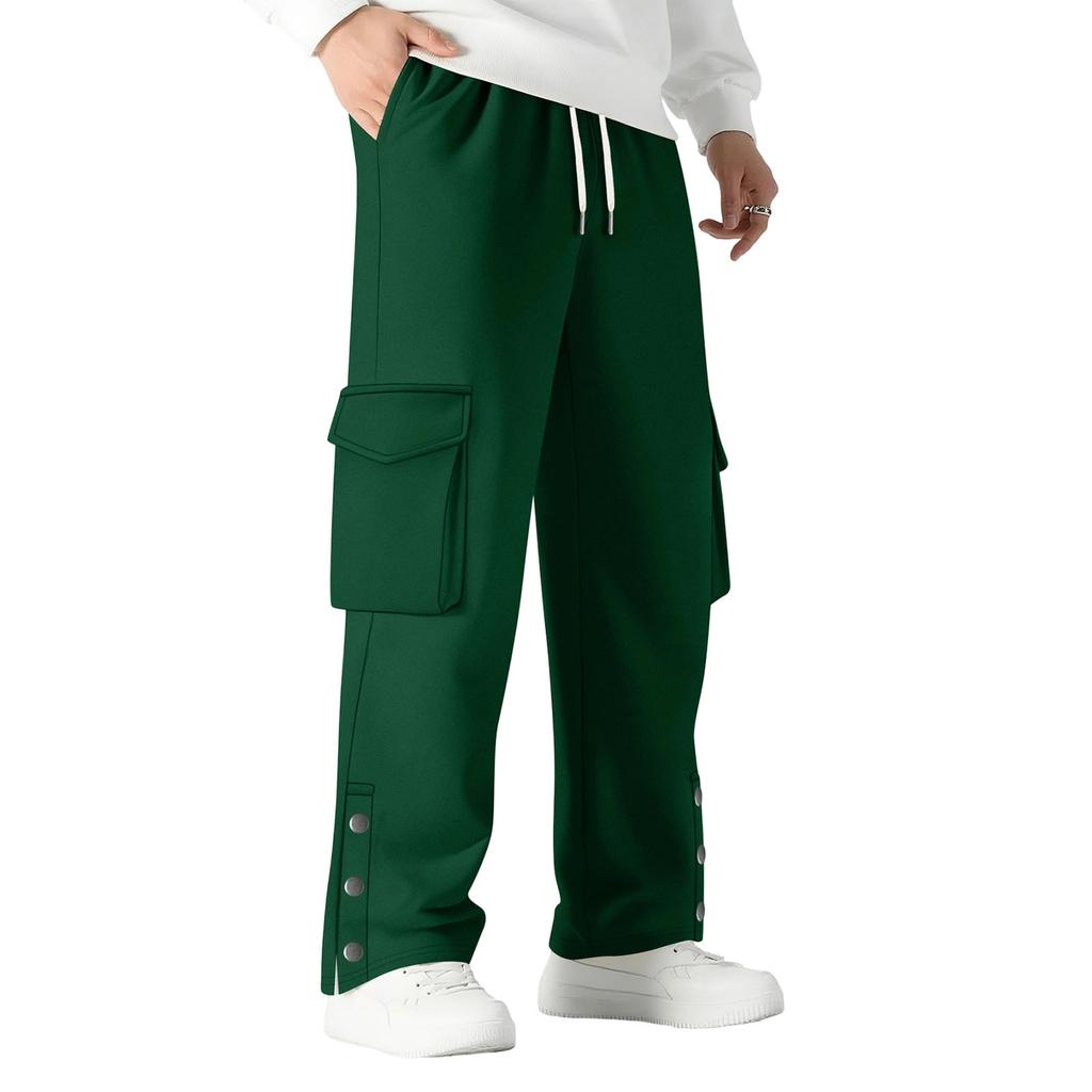 Мужские уличные спортивные свободные повседневные брюки с несколькими карманами рабочие брюки