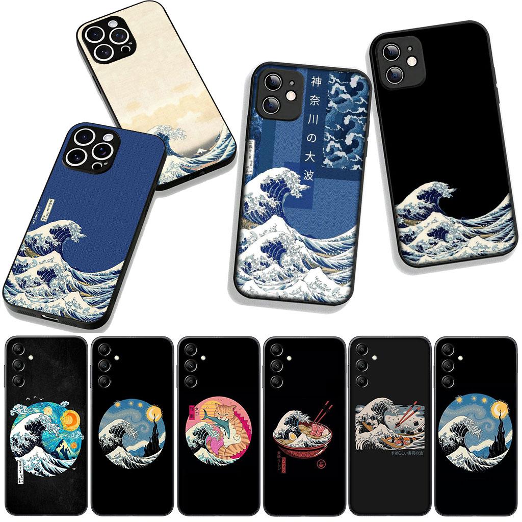 Чехол для OPPO A54 A40 A60 A80 A18 A16 A17 A38 A78 A79 A57 A55 A3 Pro A96 A15 A12 Чехол для телефона Великая волна в Канагаве океан