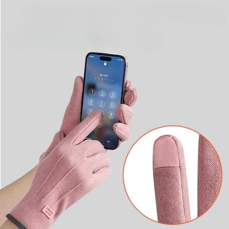 Унисекс Теплые Перчатки Осень Зима Сенсорный Экран Флис Уличные Для Верховой Езды Вождения Зимние Толстые Ветрозащитные Модальные Защита от Холода