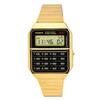Vintage Digital Calculator Gold Tone Stainless Steel Quartz CA-500WEG-1A Men's Watch