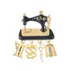 Vintage Style Sartorius Sewing Machine Brooch Pins In Gold Color Plated