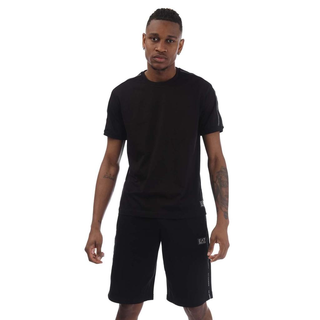 Emporio Armani Mens EA7 Logo Cotton Jersey T-Shirt