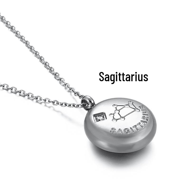 Женское ожерелье Kalen из титановой стали с бриллиантами «Двенадцать созвездий» - Модные украшения в японском и корейском стиле