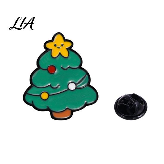 Holiday Enamel Lapel Pins Christmas Cartoon Brooch, Santa Claus Elk Snowman Tree Badge Pin, Xmas Embellishment Pin Bags Scarves Clothes Decorative