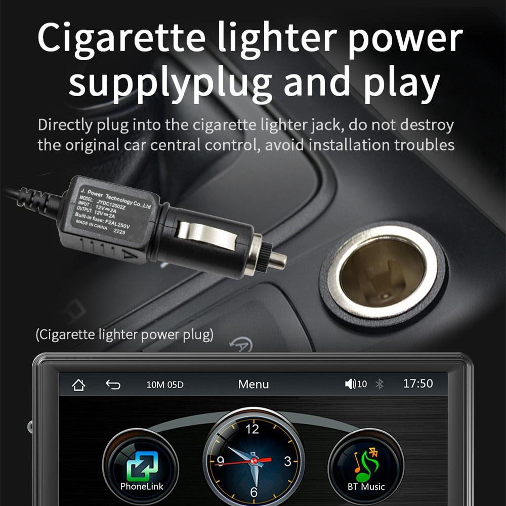 Портативный 7-дюймовый мультимедийный плеер с сенсорным экраном высокой четкости, совместимый с беспроводной системой CarPlay, Android Auto Mirror Link