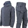 Зимние водонепроницаемые комплекты куртки для мужчин, уличный костюм из софтшелла, флисовые брюки-карго, спортивные костюмы
