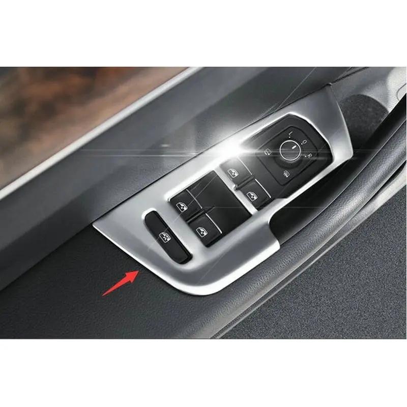 Для Volkswagen VW Passat B8 Arteon CC 2016 2017 2018 - Накладки на панель кнопок стеклоподъемника и подлокотника двери из нержавеющей стали