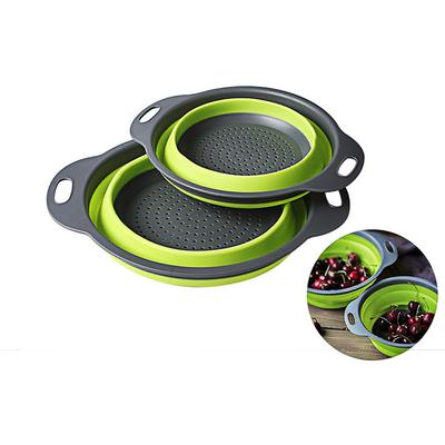 Складной кухонный силиконовый дуршлаг для мытья фруктов и овощей, корзина для мытья овощей, складной дренаж с