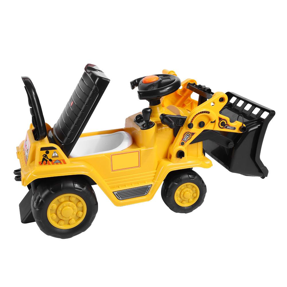 Children Ride On Digger Excavator Truck Vehicle Kids Push Along Toy Car To Play Games
