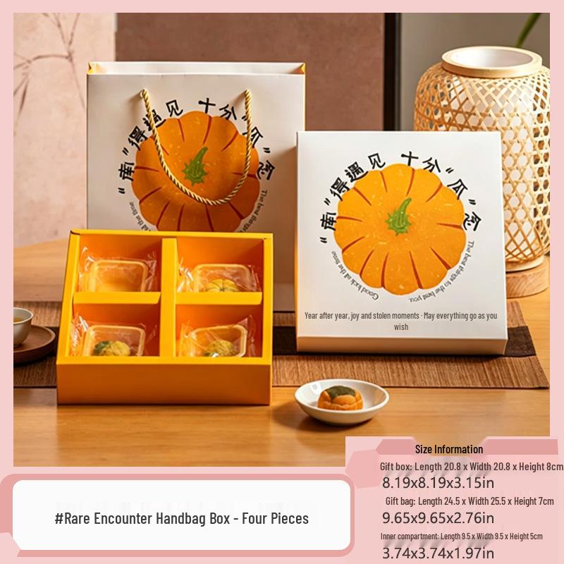 2026 Mid-Autumn Suzhou Style Snow Skin Custard Mooncake Gift Box - 4/6 Pieces, High-End Option