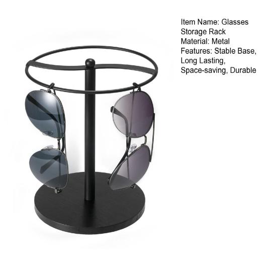 Органайзер для солнцезащитных очков, металлическая стойка для хранения с устойчивым основанием, простая сборка, настольный органайзер для очков