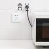 Self Adhesive Cartoon Plug Hanger Plastic Socket Storage Rack Cute Animal Wall Plug  Home
