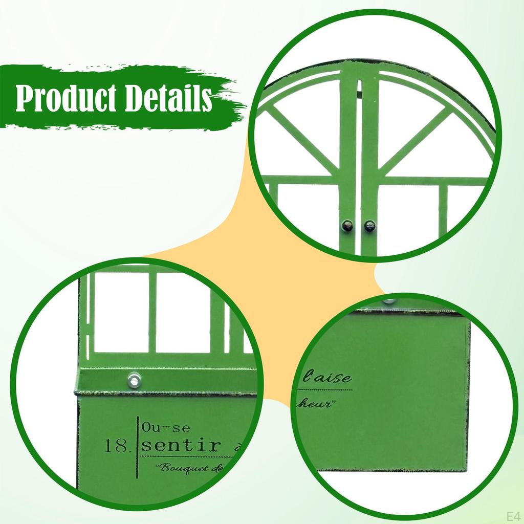 Wall Mount Planter Garden Decor Rustic Practical Metal Ornament Sturdy Plant Pot Hanging Flower