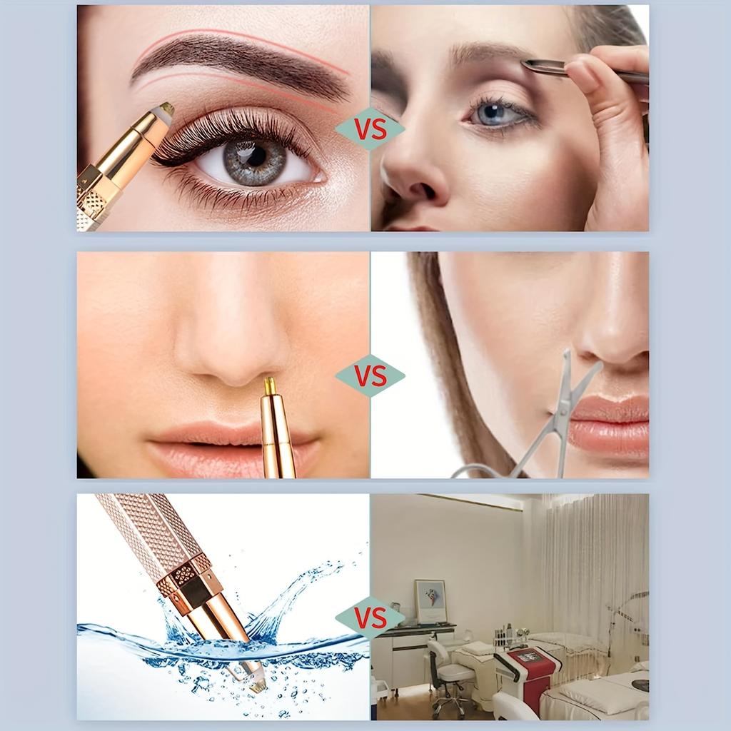 4 в 1 электробритва для лица для женщин, эпилятор для всего тела, перезаряжаемый триммер для волос в бикини, бровей, носа