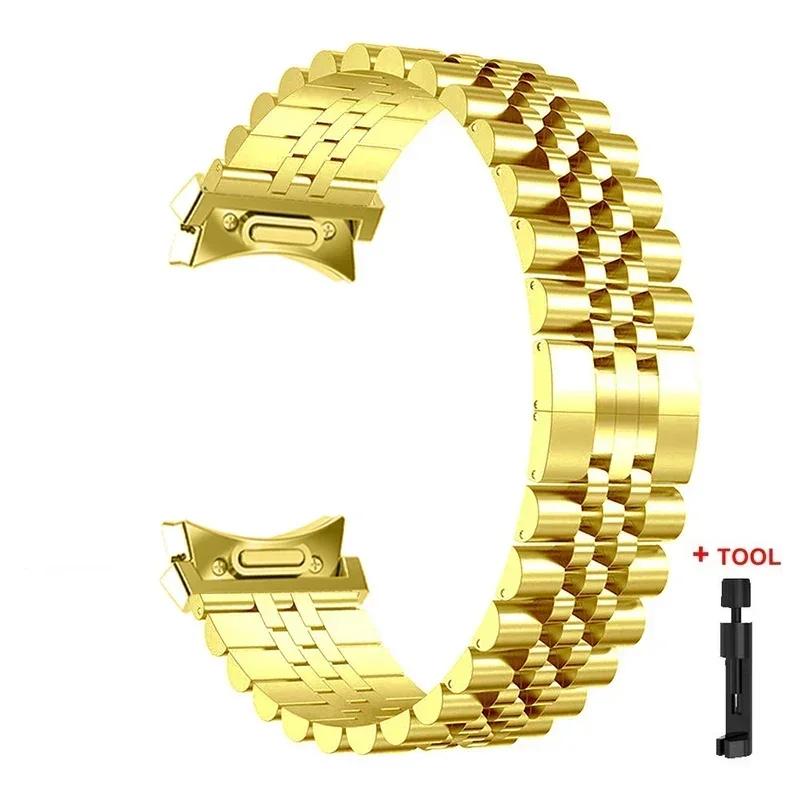 Металлический ремешок без зазоров для Samsung Galaxy Watch 7/6/5/4 40мм 44мм, металлический ремешок Quick Fit для galaxy watch 6 Classic 43 47мм 5Pro 45мм
