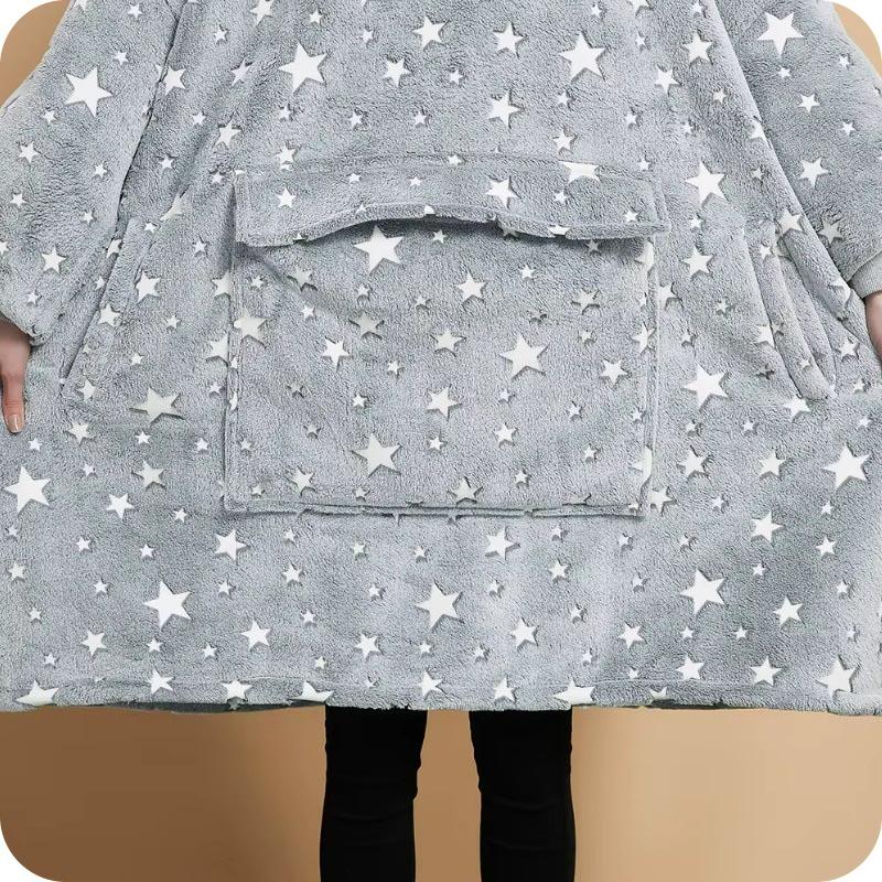 Luminous blanket sweatshirt - Stars (gray)