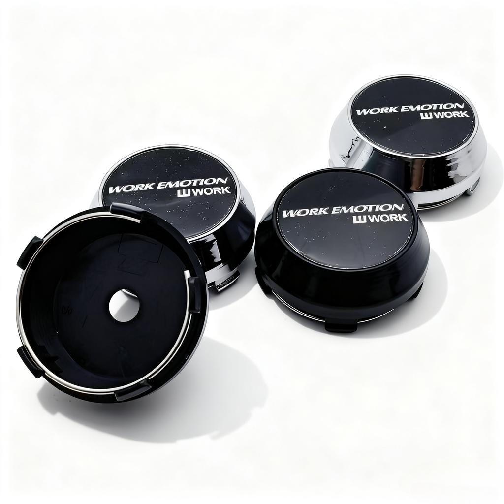 4pcs JDM W Work Emotion Logo Emblem Car Wheel Center Caps 60MM 56MM Car Wheels Hub High Cap Workemotion Badge Rim Hubcaps Cover
