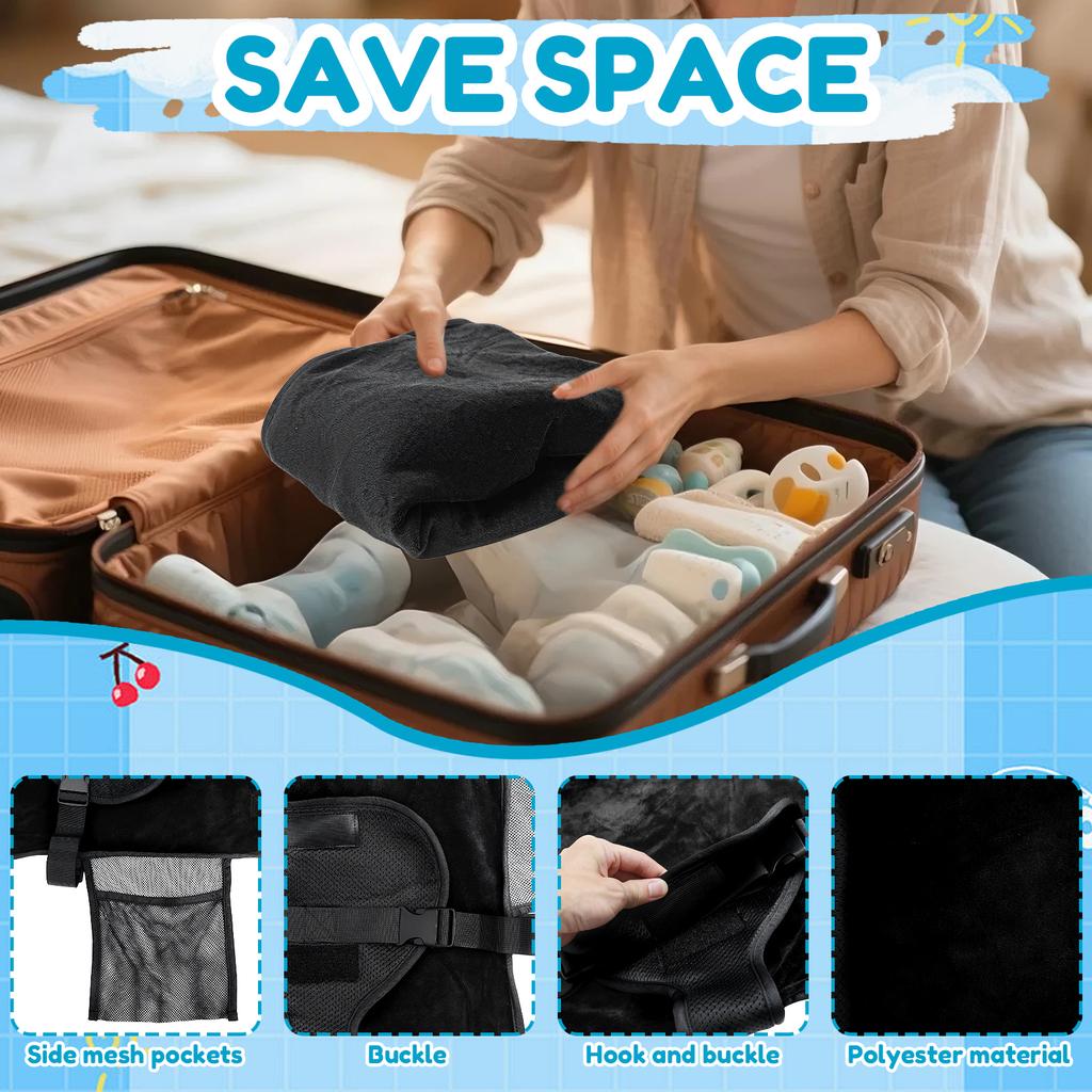 Детская кровать для самолета Полиэстер Портативный Удлинитель сиденья для самолета для малышей с боковым сетчатым карманом Удобный Складной Детский Воздушный Гамак