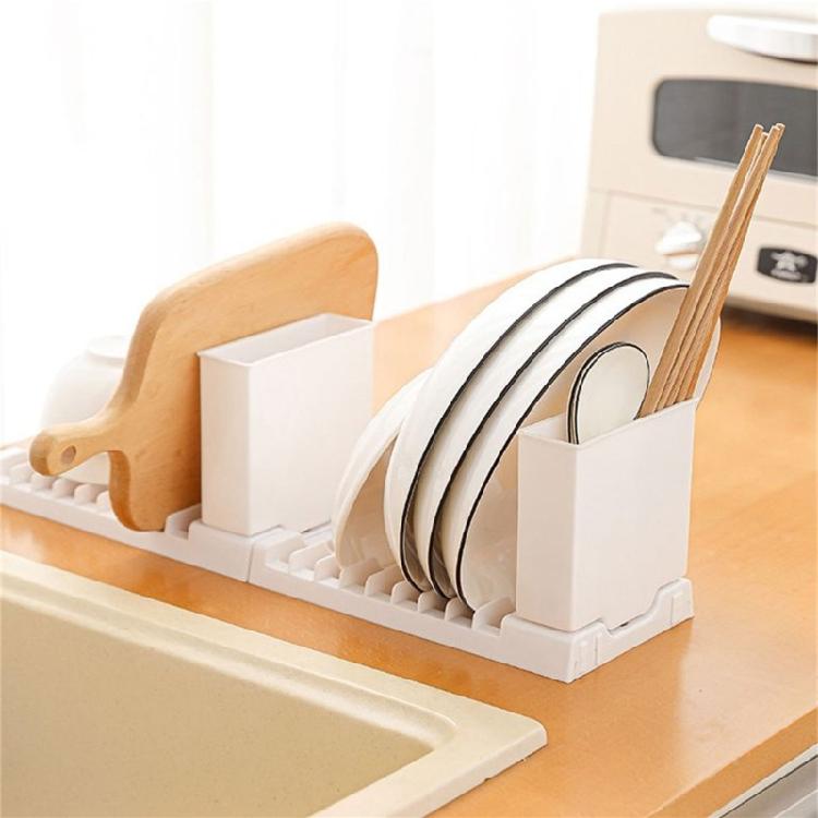 Универсальная сушилка для посуды, кухонные принадлежности, с защитными противоскользящими ножками, большая вместимость для большинства кухонь