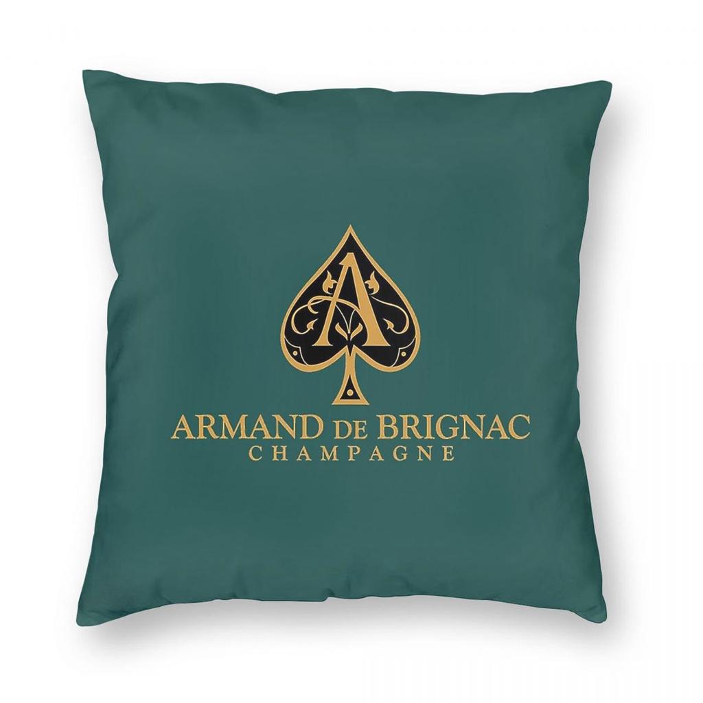 Armand De Brignac Champagne Square Pillowcase Polyester Linen Velvet Printed Zip Decorative Throw Pillow Case Room 18"