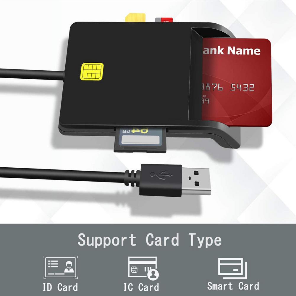 USB 2.0 Type-C считыватель смарт-карт: Универсальное решение для карт IC, банковских карт, SIM-карт, удостоверений личности и CAC
