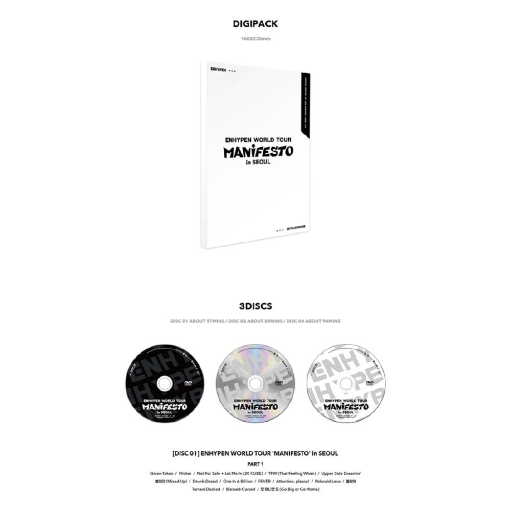 ENHYPEN WORLD TOUR MANIFESTO In SEOUL DVD Digital Code