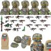 Военный Солдат Россия СОБР Спецназ Строительные Блоки Городская Полиция Армейские Фигурки Коммандос Боевая Форма Оружие Кирпичики Игрушки