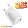 GaN Fast Charging 35W USB Type C Charger PD 3.0 Quick Charge Wall For Phone Adapter For iPhone 15 Xiaomi  Samsung Oneplus
